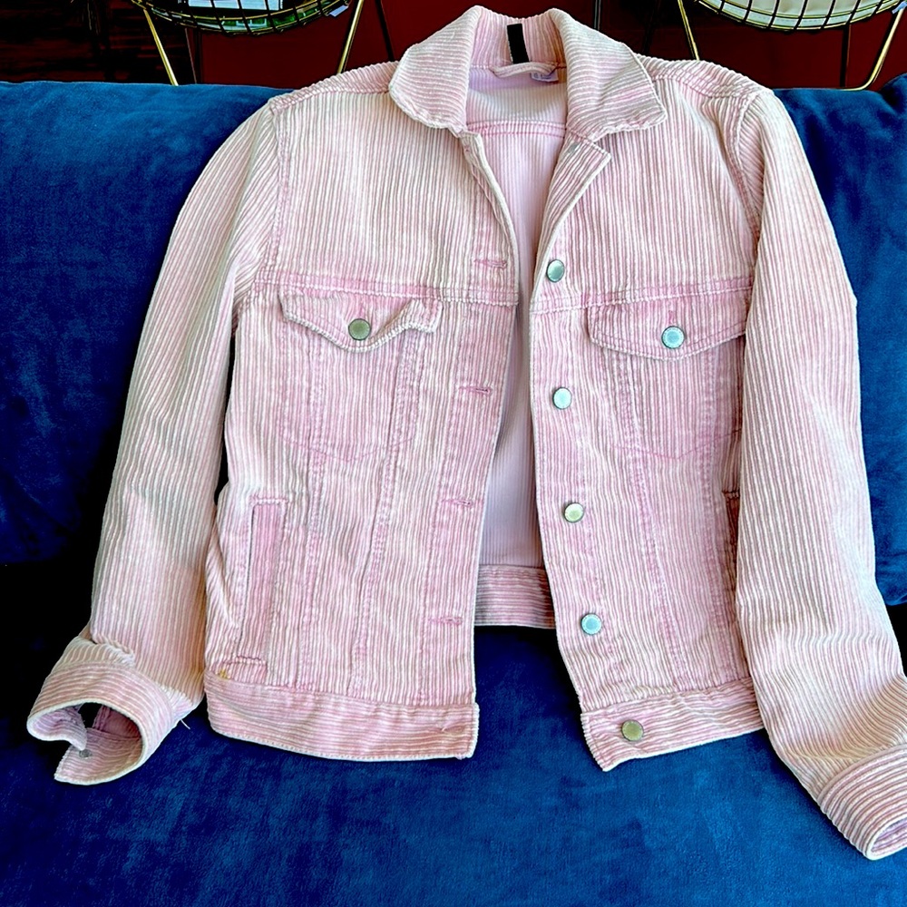 Pink corduroy jacket. Lightweight and Cutr